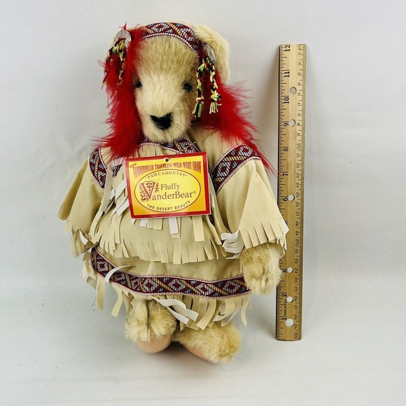 Wild West Fluffy Vanderbear Plush Bear 12" Traveling‎ Rodeo Show NABCO 1991 - Picture 5 of 5